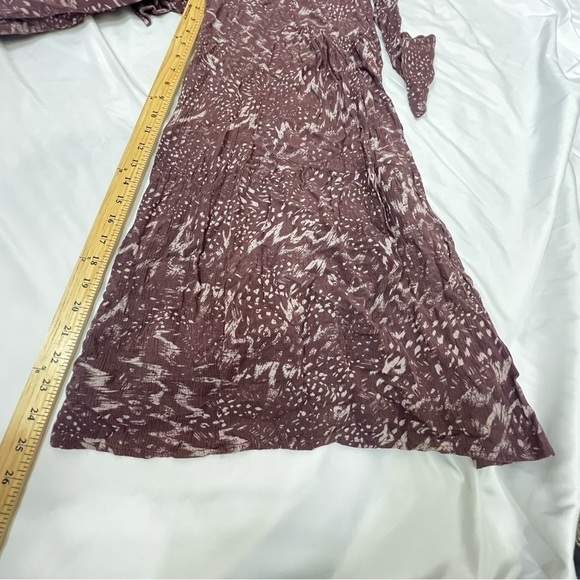 Olivaceous Womens Pants Small Wide Leg Rayon Elastic Waist Pull On Brown Boho - Picture 12 of 12